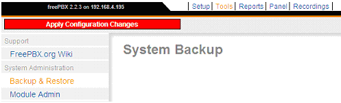 Configure Asterisk using VarPhonex Backup Set File